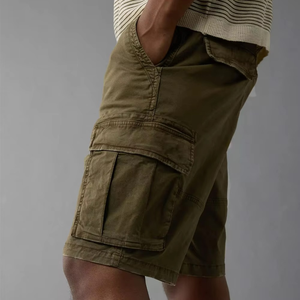 Shorts cargo en toile baggy pour hommes, logo personnalisé, OEM ODM, style charpentier, mi-longueur, respirant, séchage rapide, anti-froissement, haute qualité - Product Image 3