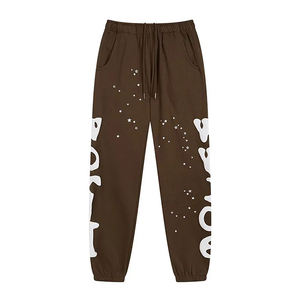 Puff Printing Sweatpants Unisex High Quality 100% Cotton Jogger Screen Printing Pants Drawstring Sweatpants - Product Image 5