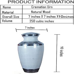 Aluminum Handcrafted Cremation Urn Adult Memorial Funeral Keepsake <b>for</b> Men Women Child and <b>Casket</b> <b>for</b> <b>Ashes</b> Adult Male - Product Image 4