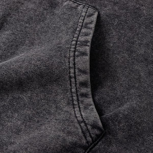 Sweat-shirts à capuche pour hommes tendance, lavage à l'acide, haute qualité, coupe classique, logo personnalisé, streetwear, hiver, écologique, 100% coton molleton - Product Image 4