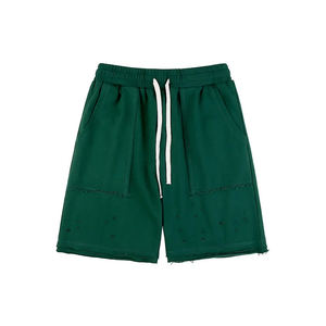 กางเกงขาสั้นเล่นกีฬาผ้าฝ้ายสำหรับผู้ชายกางเกงขาสั้นเล่นกีฬาใส่สบายทำจากผ้าเฟรนช์เทอร์รี่ออกแบบได้ตามต้องการลายทาง - Product Image 5