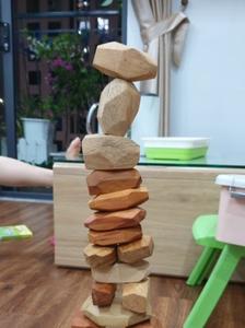 Tumi Ishi <b>Wooden</b> Rock for Toddlers to Enjoy Endless <b>Stacking</b> Challenges and Imaginative Playtime - Product Image 4