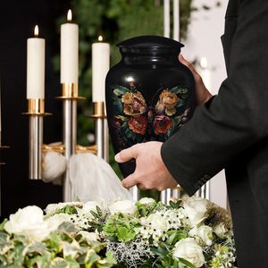 Urnas para Cenizas Urnas Conmemorativas de Mariposa Negra para Hombre Adulto para Cenizas Humanas Urnas Decorativas para Cenizas Adultas para Entierro Funeral - Product Image 3