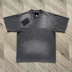 Camisetas personalizadas de algodón de gran tamaño para hombre, ropa de calle en blanco de peso pesado liso de alta calidad, camiseta desgastada lavada con agua ácida para hombre - Product Image 1