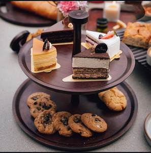 Support à gâteau en bois naturel de style vintage, support à gâteau et pâtisserie de style moderne, plateau à gâteau, décoration de thé, support à cupcakes au meilleur prix - Product Image 5