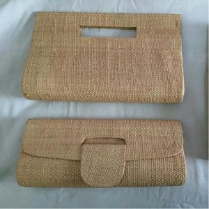 Elegant Rustic Handmade Jute Clutch with <b>Zip</b> Multipurpose Storage Handbag - Product Image 3