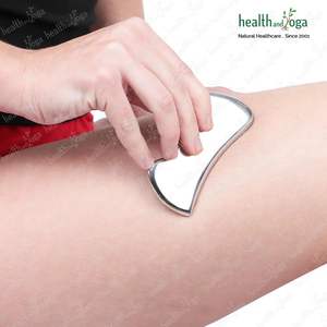 HealthAndYoga SteloLift Acero inoxidable Gua Sha B en forma de herramienta de masaje facial y corporal Manual Premium para el cuidado de la piel - Product Image 6