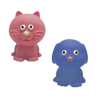 Perla Dion, jouet de bain pour bébé en PVC souple, sonore, en forme de chat violet, personnalisable, unisexe, pour usage quotidien, fabrication taïwanaise, vente en gros