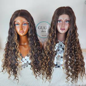Perruques de cheveux vietnamiens bruts Deep Wave Ombre Color 22-30 pouces Perruque de cheveux vierges avec vendeur en gros - Product Image 1
