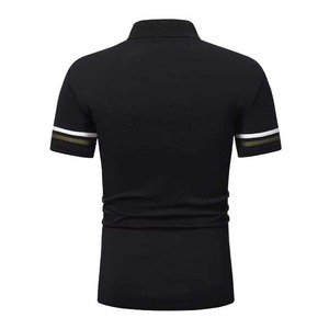 Polo d'été à manches courtes de couleur contrastée pour hommes Polo tricoté col en coton de qualité supérieure Polo pour hommes respirant 220g - Product Image 3