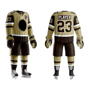 ชุดเครื่องแบบฮ็อกกี้น้ำแข็งของผู้ชายชุดเสื้อและกางเกงผ้าระบายอากาศ - Product Image 1