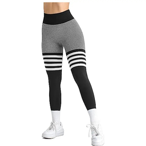 Mallas de Yoga ligeras de alta calidad para mujer, transpirables, de secado rápido, 100% de poliéster, cintura alta, longitud completa, directo de fábrica - Product Image 1