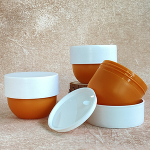 Vente en gros 150g PP bocaux en forme de bol rond crème de soin de la peau pot d'orange avec bouchon à vis blanc emballage de cosmétiques de Pavico Vietnam - Product Image 4