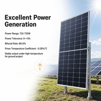 Module solaire Tongwei TWMHF-66HD 715W-725W N-Type TOPCon bifacial à double vitrage demi-cellule