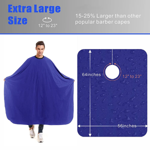 Cape de barbier professionnelle extra large en nylon imperméable léger et respirant avec fonction réglable pour une utilisation en salon - Product Image 3