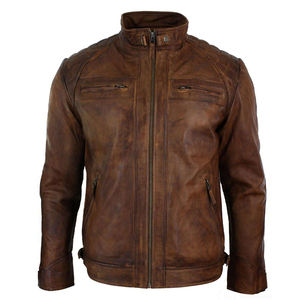 Vente en gros Veste en cuir véritable pour hommes Personnaliser Veste en cuir Veste d'hiver Manteau Couleur et design personnalisés - Product Image 4