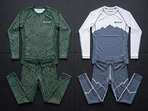 Ensemble de combat sans kimono pour la montagne, Rashguard et Spats de BJJ sublimés, Vente en gros de matériel de grappling personnalisé OEM - Product Image 1