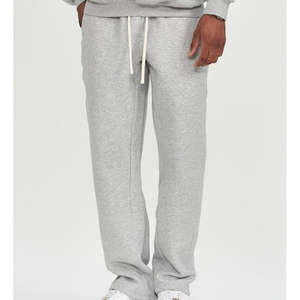 Pantalon pour homme, lavé, vente flash, pantalon de jogging droit pour homme, taille haute, coton, pantalon de jogging long, respirant, décontracté, uni, OEM - Product Image 2