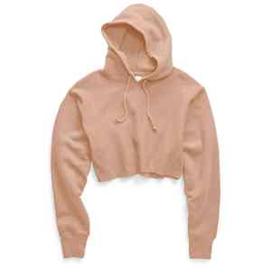 เสื้อครอปมีฮู้ดสำหรับผู้หญิงสำหรับฤดูหนาวพร้อมงานปัก 3 มิติ ผ้าสัมผัสนุ่มน้ำหนักเบาเพื่อการไหลเวียนของอากาศสูงสุดและความสบายในชีวิตประจำวัน - Product Image 5