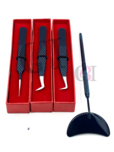 แหนบต่อขนตาตรง75และ90องศาเคลือบพลังงานเที่ยงคืนพร้อมโลโก้ปรับแต่งได้ - Product Image 3