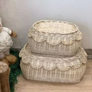 Cestas de mimbre hechas a mano de Vietnam, venta al por mayor, organizador ligero duradero respetuoso con el medio ambiente para compradores de panadería o supermercado de cocina - Product Image 4