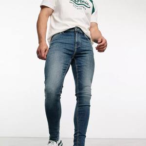 Pantalones vaqueros de alta calidad para hombre, superventas de 2025, estilo callejero transpirable con diseño de logotipo personalizado, pantalones vaqueros de moda - Product Image 3