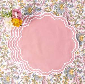 Luxury Europe Style Handmade Linen <b>Placemat</b> with Embroidery Work Customized Color & Logo <b>for</b> Wedding <b>Table</b> Decoration - Product Image 2