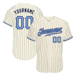 Maillot de baseball en polyester brodé personnalisé pour hommes, uniforme boutonné par sublimation pour uniforme de baseball - Product Image 2