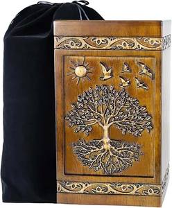 Urnas de cremación de madera modernas hechas a mano de estilo americano, urnas funerarias decorativas para hombres y mujeres - Product Image 2