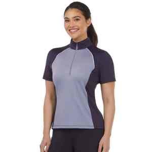 Apparel <b>Women</b> <b>Quarter</b> <b>Zip</b> Long Sleeve Mesh Equestrian Top High Quality Breath Able And Quick Dry Horse Riding Show Shirt - Product Image 5