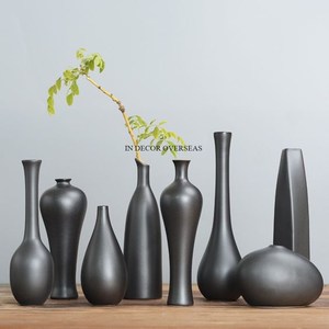Customized Shape And Size Available Fully Black Color Powder Coated High Standard Quality Metal Flower Vase Home <b>Decor</b> Supplies - Product Image 1