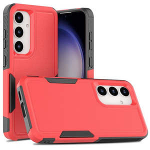 เคสแบบไฮบริดสองชั้นสีแดงสำหรับ Samsung Galaxy S25 2025 และ Samsung Galaxy S24 2024 - Product Image 1