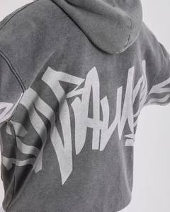 เสื้อฮู้ดของผู้ชายแบบกำหนดเอง2025เสื้อสวมหัวโอเวอร์ไซส์ผ้าคอตตอนปักลายตัวหนังสือ - Product Image 4