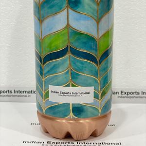 Botella de agua ecológica de cobre de 1 litro con acabado esmaltado personalizable, portátil para el hogar, oficina, uso al aire libre, IEI 25 - Product Image 3