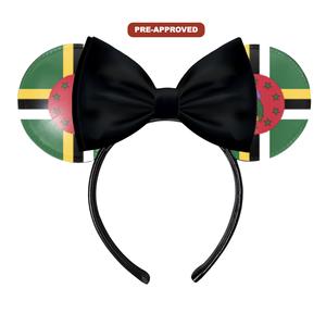 Custom Factory Order Vinyl Headband <b>Mouse</b> Ears Bowknot Design-Universal Fit Pre-Approval Required Dominica H.E.R. Accessories - Product Image 1