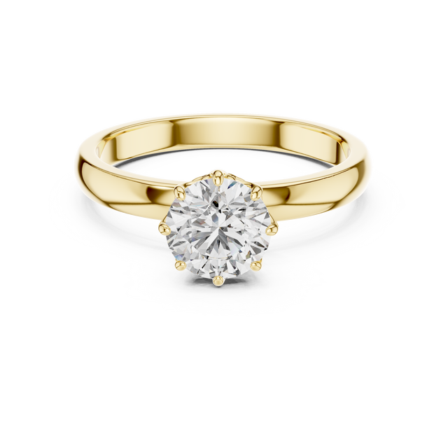 Wholesale Women's 0.25ct Lab Grown Diamond Ring | 10K Gold | EF VS1-2 | Brilliant Cut | IGI Certified | 8 Prong Secure Design