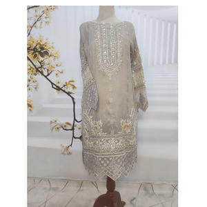 Buy Long Sleeve Plain Frock Design Dress 100% Cotton Knitted Fabric |  Alibaba.com