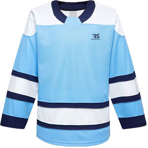 Camiseta de Hockey Personalizada con Cuello Redondo, Ajuste Profesional para Equipos y Uso Individual, Cómoda Camiseta Deportiva de Hockey sobre Hielo con Cuello Redondo - Product Image 1