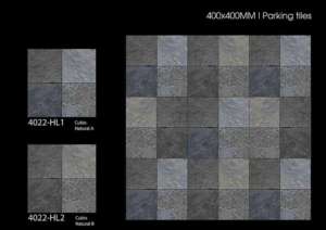 Dalles de sol robustes pour extérieur 40x40cm 400x400mm, surface céramique mate pour allées et espaces ouverts - Product Image 4