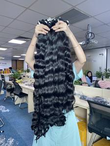 ผมธรรมชาติหยักศกสองชั้นเพื่อให้นุ่มสลวยผมคนกัมพูชา100% - Product Image 2