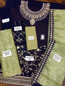 ชุดเดรสผ้าชีฟองปักลายชาวปากีสถานจาก2023งานตัดเย็บหนักหน่วง - Product Image 4