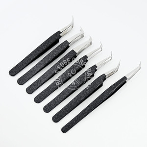 แหนบต่อขนตาปลอมสำหรับดัดขนตาปลอมสีดำแวววาวคุณภาพสูง - Product Image 1