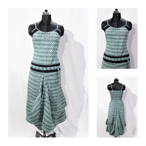 Vestido informal estampado de algodón para mujer Buena calidad MOQ bajo del mejor precio directo de fábrica del proveedor indio - Product Image 6