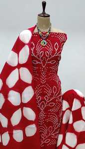 Costume Salwar Pakistanais en Soie Chinon Véritable Design Traditionnel avec Ensemble Dupatta - Product Image 3