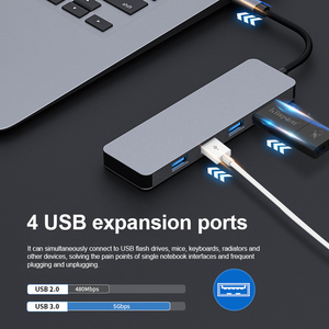 4 Trong 1 Máy Tính Xách Tay Hub Loại C Multiport <span class=keywords><strong>Adapter</strong></span> Với 4K Độ Phân Giải 100W Giao Hàng Điện 4 <span class=keywords><strong>USB</strong></span> 3.0 Cổng Mở Rộng - Product Image 4