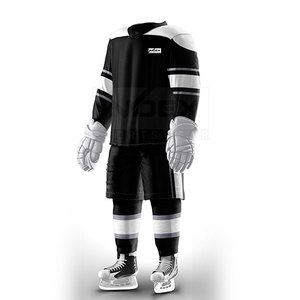 Uniforme de hockey sur glace 100% polyester de haute qualité, couleur et logo personnalisés, service OEM, dernier ensemble de conception pour hommes et adultes, nouvel arrivage - Product Image 4
