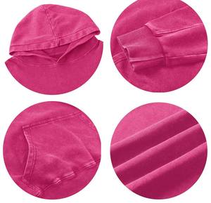 Sudaderas con capucha de poliéster/algodón mezcladas con estampado personalizado para hombre de alta calidad, sudaderas de invierno de longitud larga de Color sólido, básicas de 300 gramos - Product Image 6