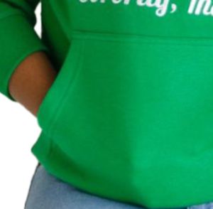 Fraternities and Sororities Winter <b>Hoodies</b> Green and <b>Pink</b> Breathable Plus Size with Hood String Warm and Comfortable - Product Image 2