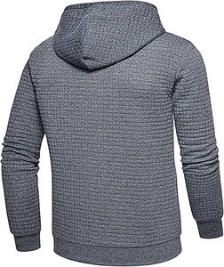 Men's Comfortable 100% Cotton Sweatshirt Jacket Custom for Puff Print Zip-Up Hoodie Streetwear for Winter - Product Image 2