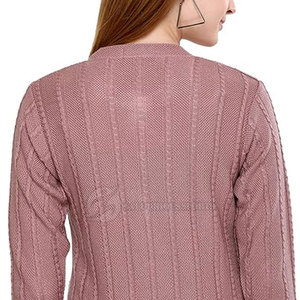 Suéteres de punto cálidos de invierno OEM para mujer, suéter de punto de moda personalizado de Color sólido para Otoño e Invierno - Product Image 5